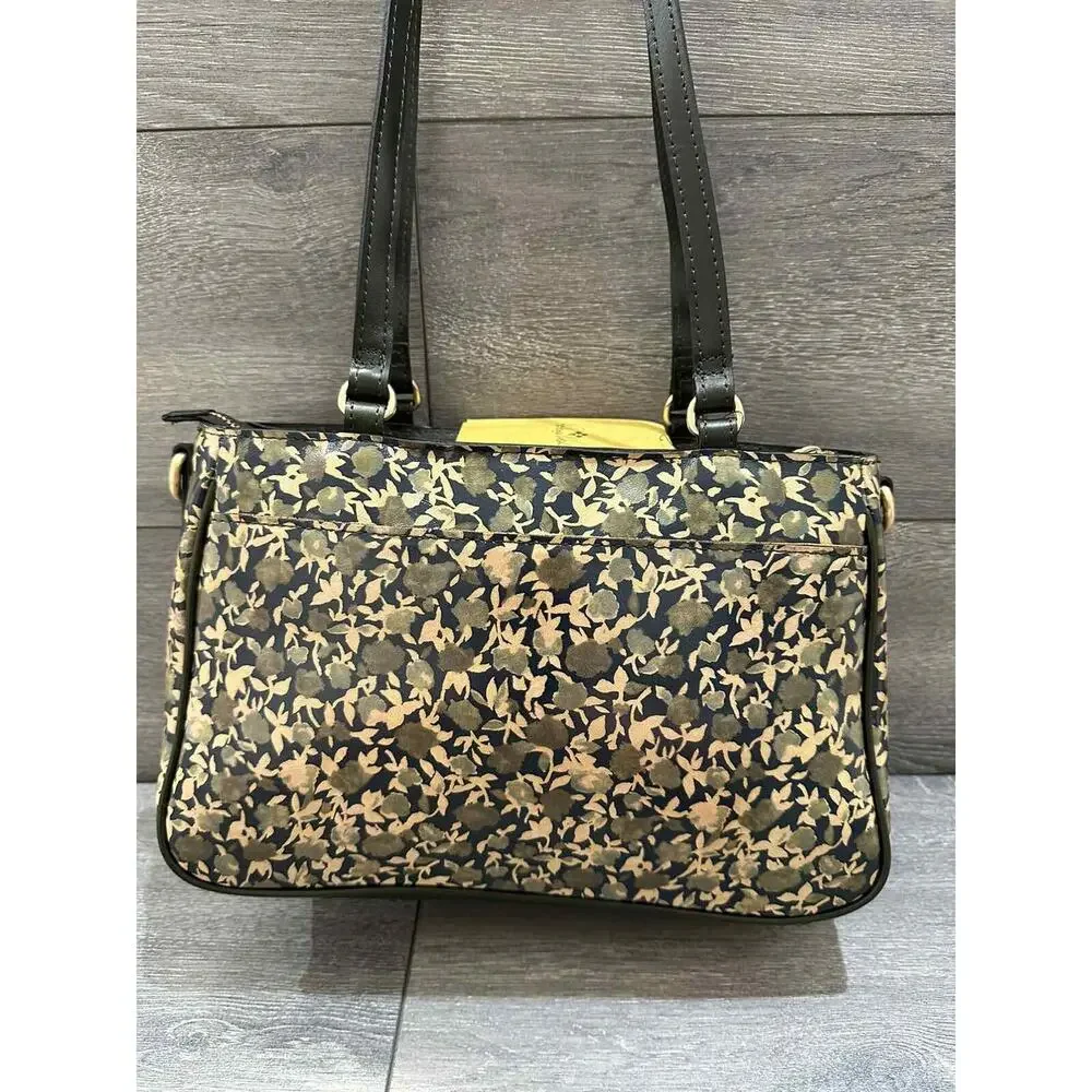 Patricia Nash Women Leather Rosetti Satchel Crossbody Olive Groves Bag A628958